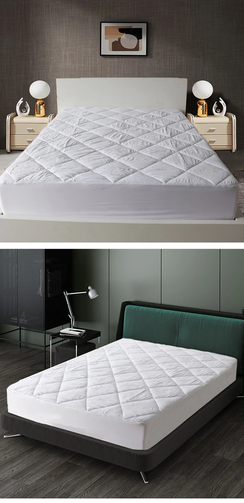 luxury cotton quilted mattress pad