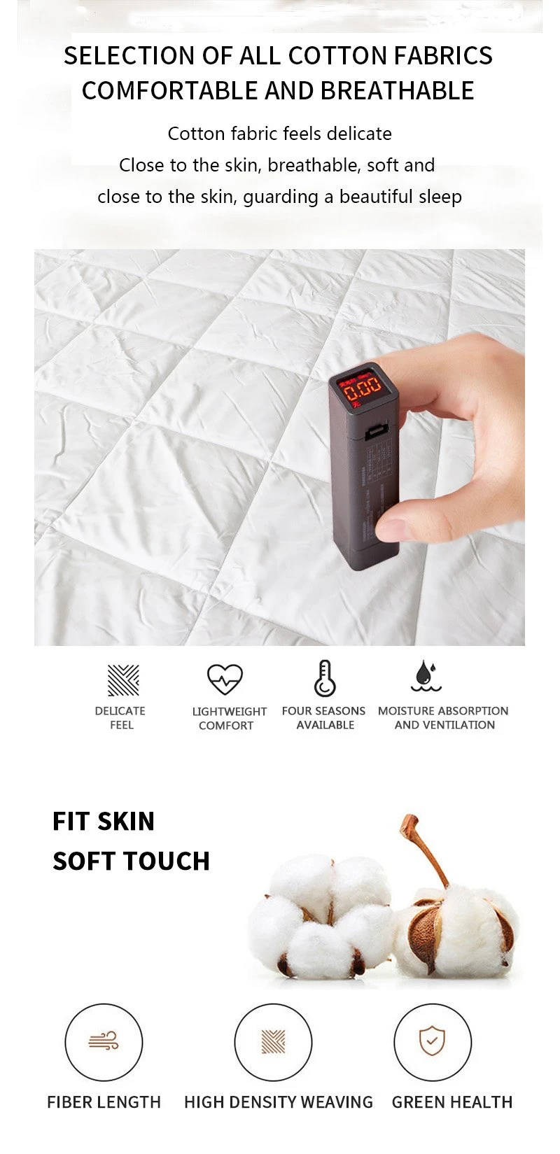 luxury cotton quilted mattress cover