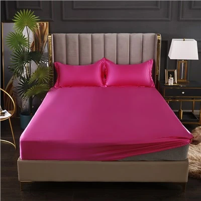 Ensfarvet glat madras Silke Satin Cover